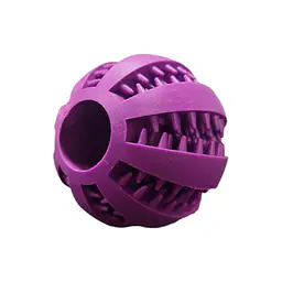 Игрушка резиновая, мяч литой, трикси, 7см - Цвет: #800080