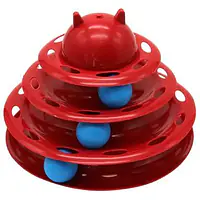 Игрушка интерактивная для кошек, трехярусная - Цвет: #FF0000