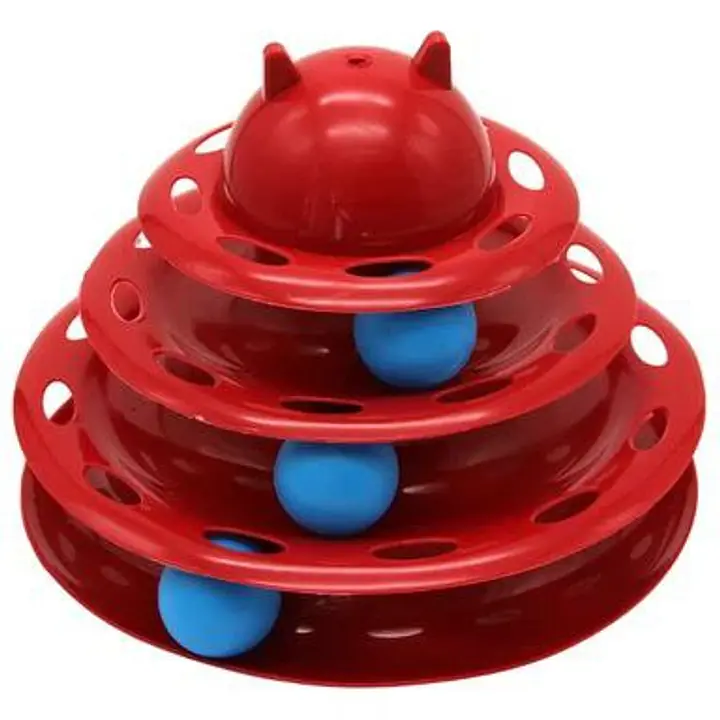 Игрушка интерактивная для кошек, трехярусная - Цвет: #FF0000