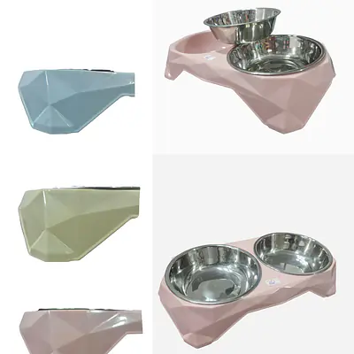 Миски металл, на пластиковой подставке, 33х16,5х6,5 см основное изображение