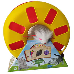 Интерактивная игрушка для кошек мышка на резинке