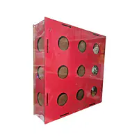 Интерактивная игрушка для кошек, квадрат. 25х25х6 см - Цвет: #FF0000