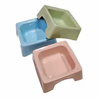 Миски пластмасовая, квадрат, разн цв, 16х16х6 см