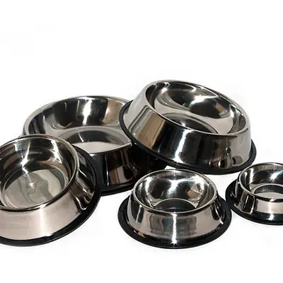 Миски хромированные с резиновым основанием 15,5х3,6 см основное изображение