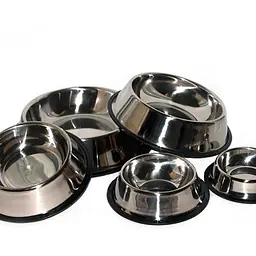 Миски хромированные с резиновым основанием 15,5х3,6 см