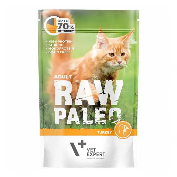 Vet Expert RAW PALEO Adult Cat Turkey - Вес Упаковки: 100 г