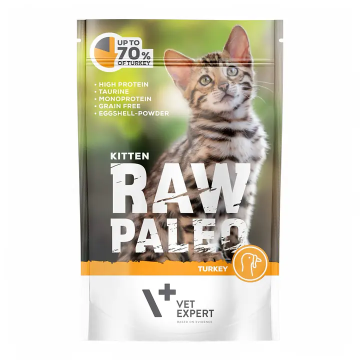 Vet Expert RAW PALEO Kitten Turkey - Вес Упаковки: 100 г, Вес Упаковки: 100 г