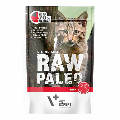 Vet Expert RAW PALEO Sterilised Cat BEEF основное изображение