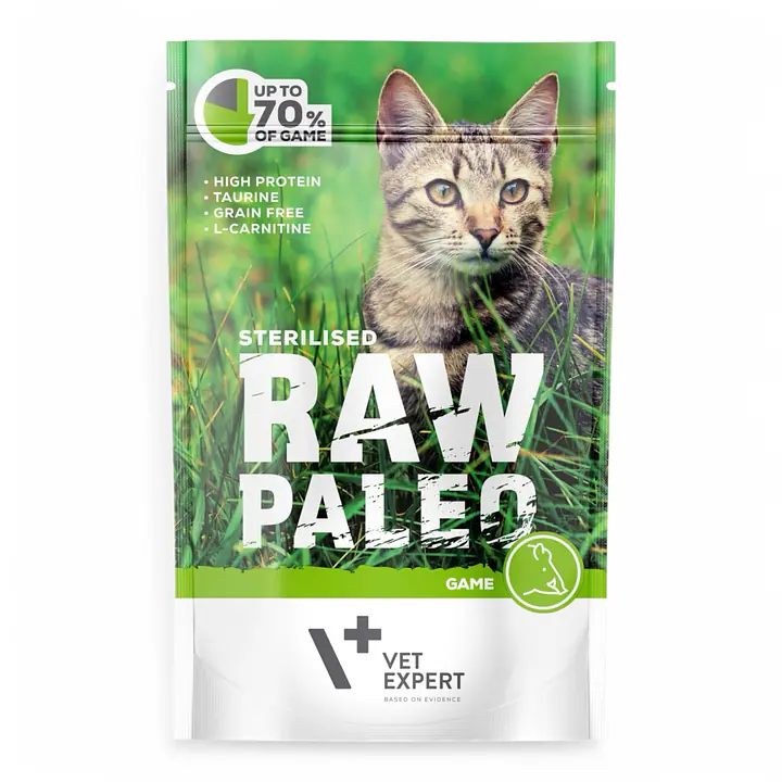 Vet Expert RAW PALEO Sterilised Cat GAME - Вес Упаковки: 100 г, Вес Упаковки: 100 г