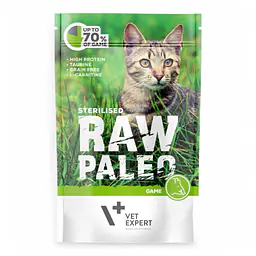 Vet Expert RAW PALEO Sterilised Cat GAME - Вес Упаковки: 100 г, Вес Упаковки: 100 г