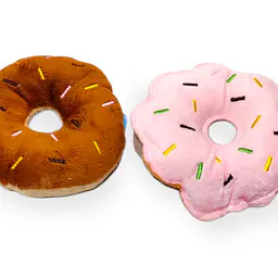 Мягкая игрушка, плюшевая, Пончик, с пищалкой, 11х12 см