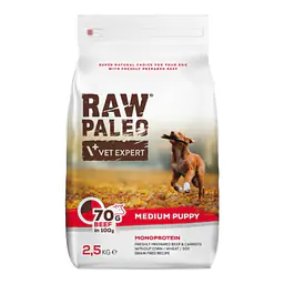 Vet Expert RAW PALEO MEDIUM PUPPY BEEF - Вес Упаковки: 2,5 кг