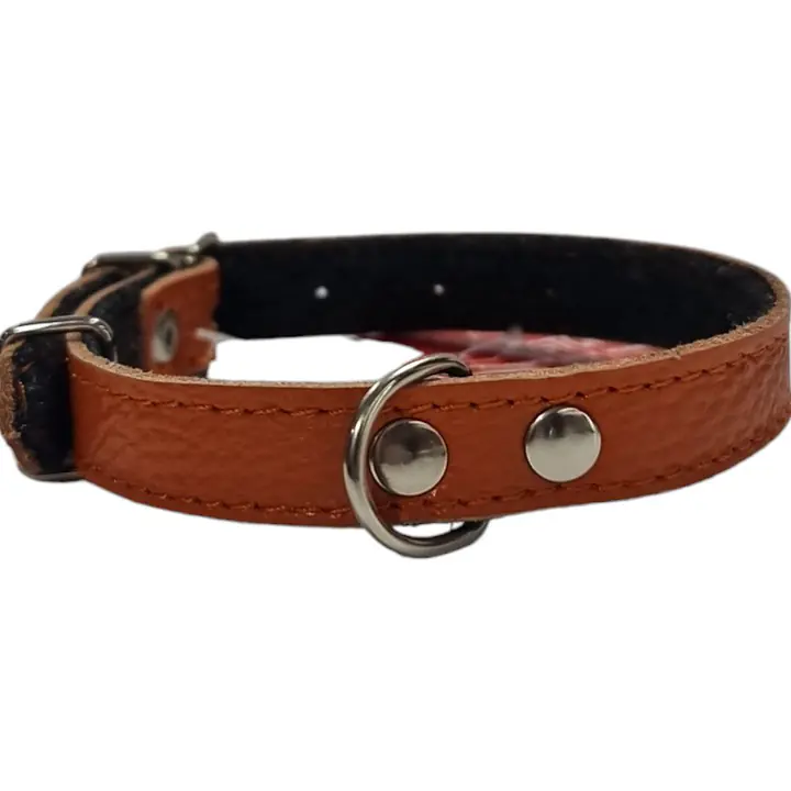 Ошейник кожаный - Цвет: #8B4513