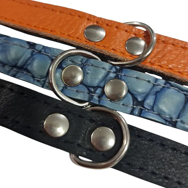 Ошейник кожаный - Цвет: #8B4513