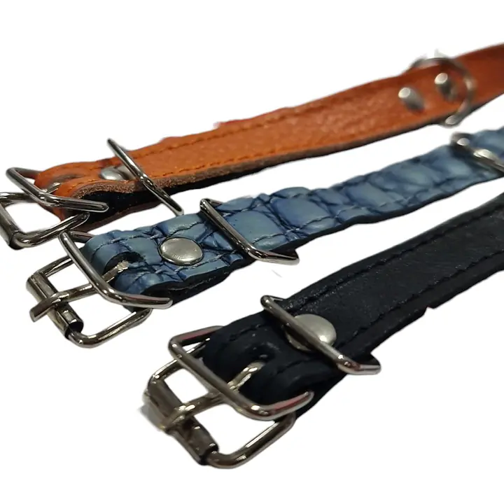 Ошейник кожаный - Цвет: #8B4513