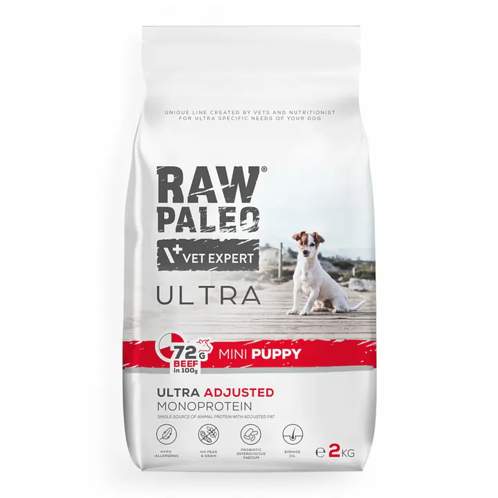 Vet Expert RAW PALEO MINI PUPPY BEEF - Вес Упаковки: 2 кг