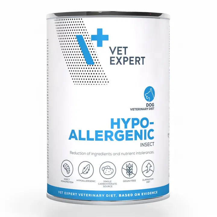 Vet Expert Veterinary Diet HYPOALLERGENIC DOG INSECT - Вес Упаковки: 400 г, Вес Упаковки: 400 г