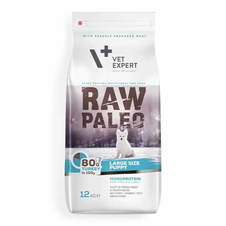 Vet Expert RAW PALEO puppy large breed turkey - Вес Упаковки: 12 кг
