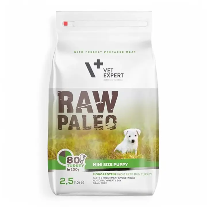 Vet Expert RAW PALEO puppy mini turkey - Вес Упаковки: 2,5 кг