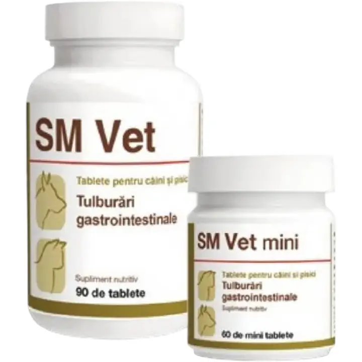 VetExpert SM Vet, с двойным силикатом алюминия и магния, 90 таблеток