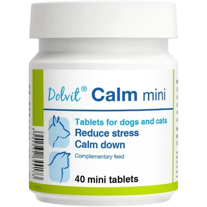 VetExpert VetCalm 40, с L-триптофаном, экстрактом валерианы и экстрактом мелиссы, 40 мини таблеток