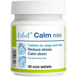 VetExpert VetCalm 40, с L-триптофаном, экстрактом валерианы и экстрактом мелиссы, 40 мини таблеток