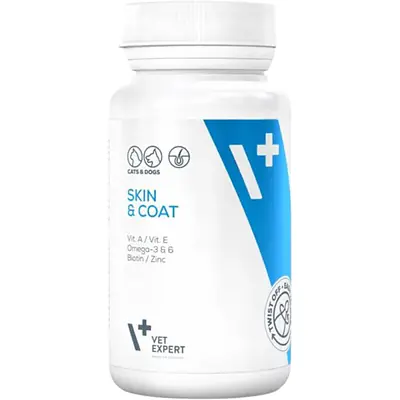 Vet Expert SKIN & COAT, с Омега-3, Омега-6, Цинком и Биотином, 30 капсул основное изображение