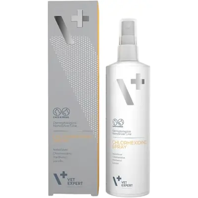 Vet Expert CLORHEXIDINA Spray, с нано-серебром и хлоргексидином 4%, 100 мл основное изображение