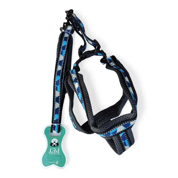 Поводок + шлейка с подложкой, светоотражающий 2,5х120 см