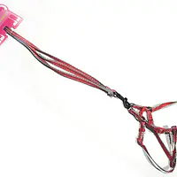 Поводок + Шлейка Яркая 1см*1,2м