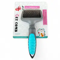 Пуходерка PET, 17х8 см, с прорезиненой ручкой, малая