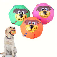  Мячик "Cобачка" с пищалкой 7см