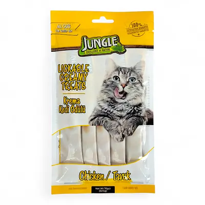 JUNGLE Кремовое лакомство с курицей, для кошек, 70г основное изображение