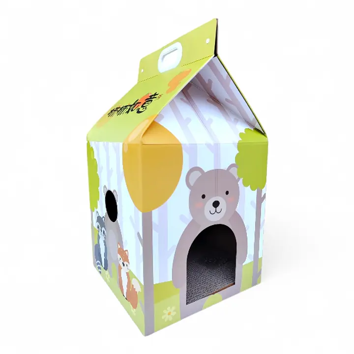 Домик картонный с когтеточкой, 64х33 см