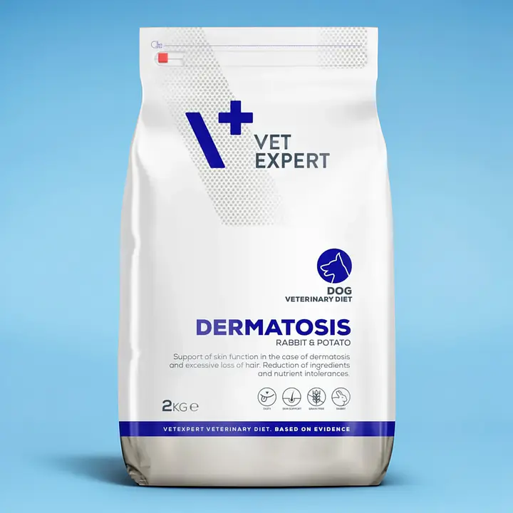 Vet Expert, 4T Veterinary diet dermatosis dog с кроликом - Вес Упаковки: 2 кг
