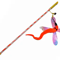 Игрушка для кошек, удочка-дразнилка, 42 см