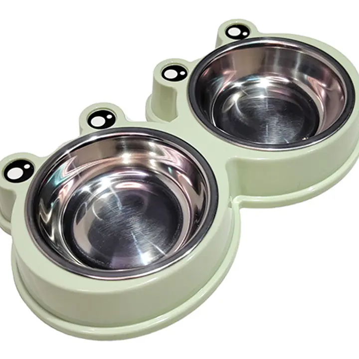 Миски металл, на пластиковой подставке, 28*15,5*4см - Master